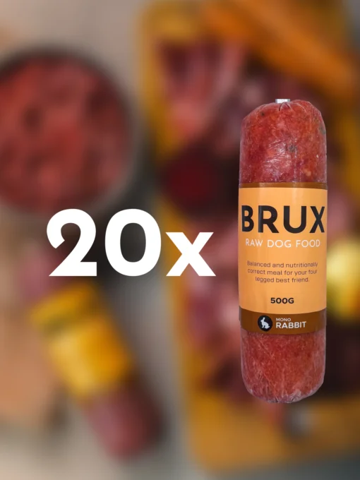 brux balanced raw dog food with rabbit mono