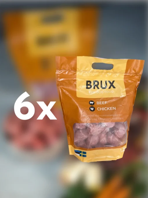 balanced raw dog food by brux