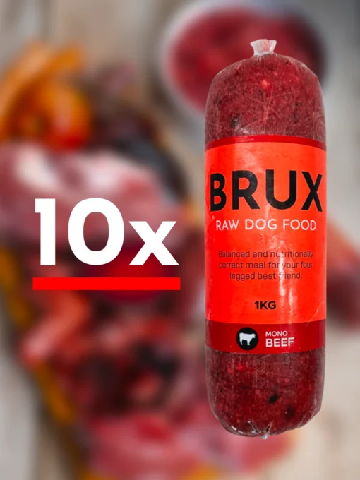 balanced raw dog fod with beef by brux