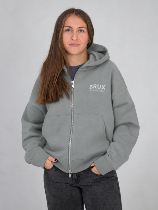 BRUX Zip-Up Hoodie - Misty Grey